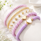 Tiny Hearts 5pc Bracelet Set - 5 colors - Hello Baabs LLC 