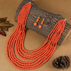 Tribal Rhythm Necklace & Earrings Set - 2 colors - hello baabs 