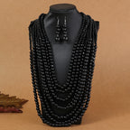 Tribal Rhythm Necklace & Earrings Set - 2 colors - hello baabs 