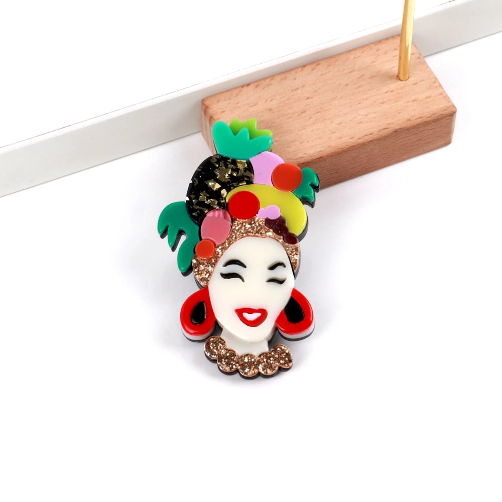 Tropical Reign Brooch - Hello Baabs LLC 