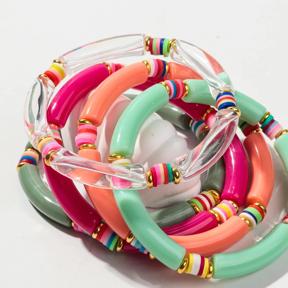 Tropical Twist Stretch Bracelet - 21 colors - Hello Baabs