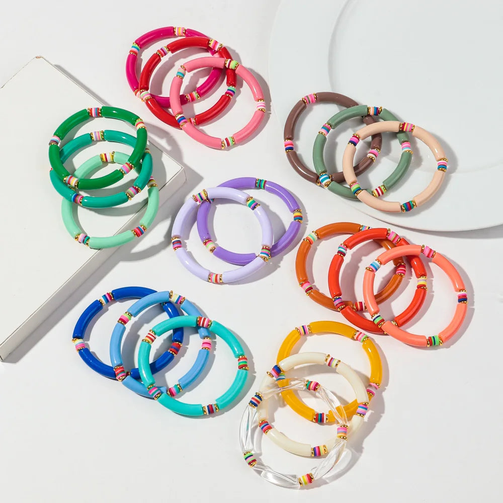 Tropical Twist Stretch Bracelet - 21 colors - Hello Baabs
