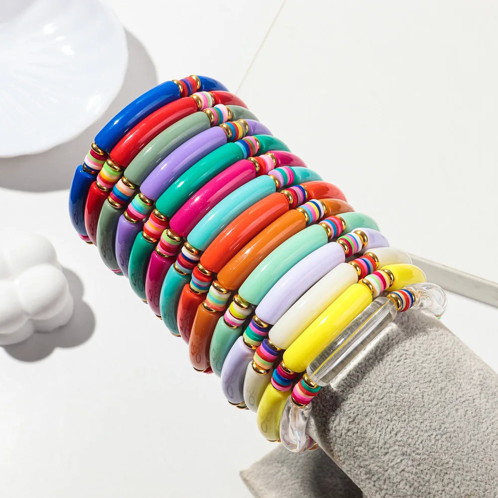 Tropical Twist Stretch Bracelet - 21 colors - Hello Baabs