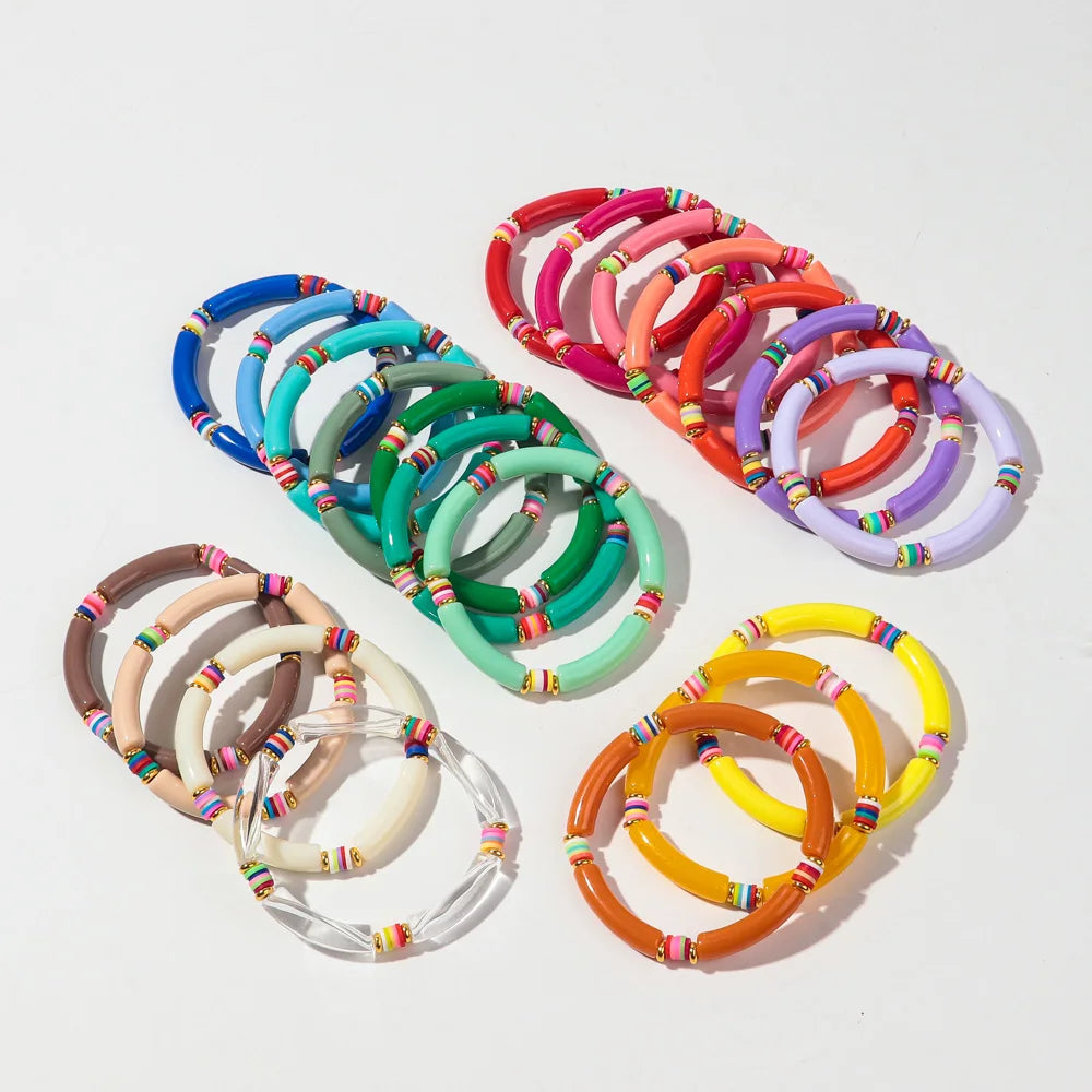 Tropical Twist Stretch Bracelet - 21 colors - Hello Baabs