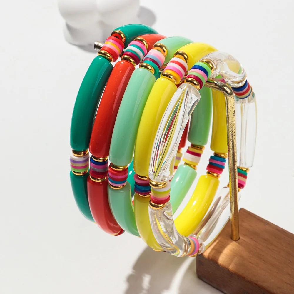 Tropical Twist Stretch Bracelet - 21 colors - Hello Baabs LLC 