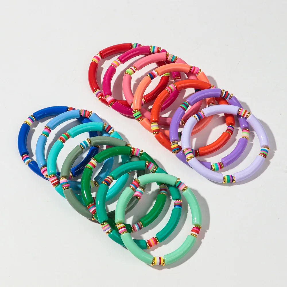 Tropical Twist Stretch Bracelet - 21 colors - Hello Baabs LLC 