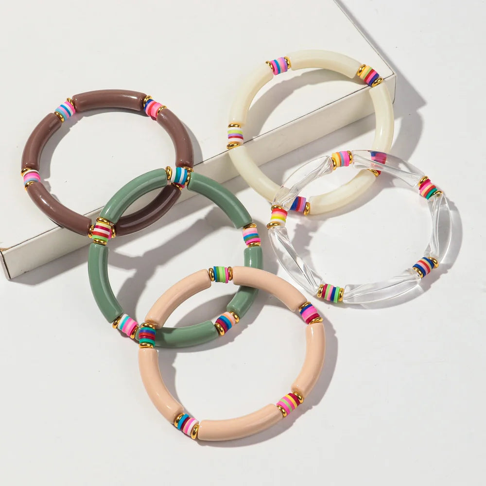 Tropical Twist Stretch Bracelet - 21 colors - Hello Baabs LLC 