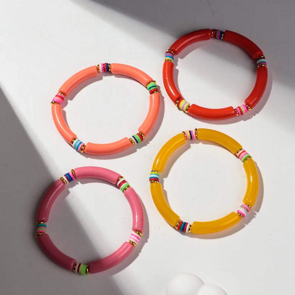 Tropical Twist Stretch Bracelet - 21 colors - Hello Baabs LLC 