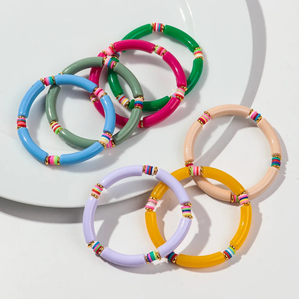 Tropical Twist Stretch Bracelet - 21 colors - Hello Baabs LLC 