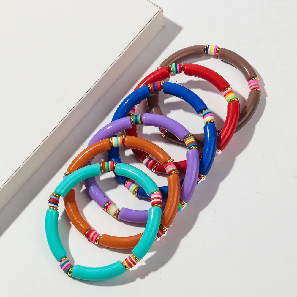 Tropical Twist Stretch Bracelet - 21 colors - Hello Baabs LLC 