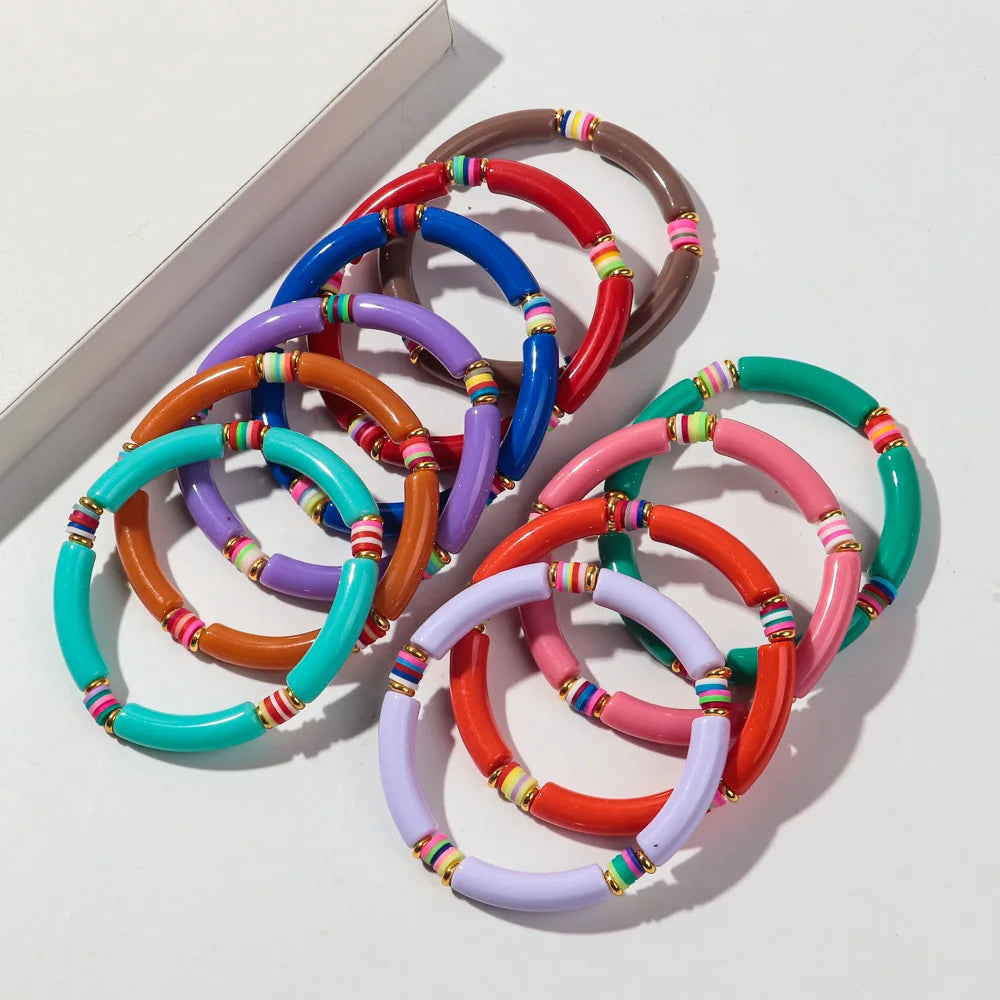 Tropical Twist Stretch Bracelet - 21 colors - Hello Baabs LLC 