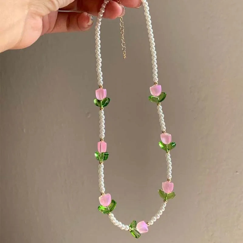 Tulip Elegance Necklace - Hello Baabs LLC 