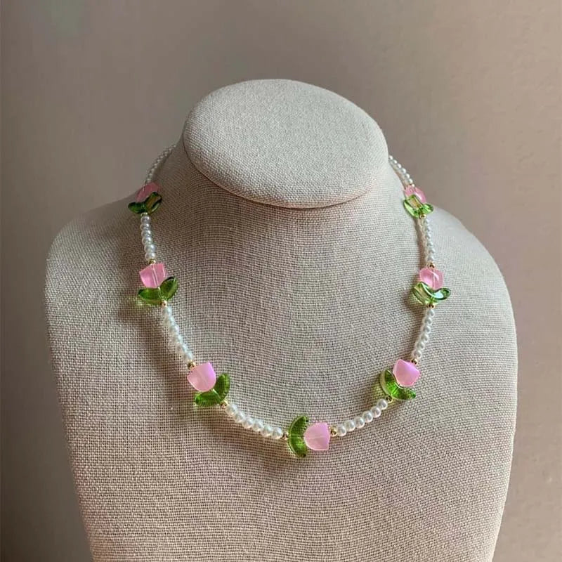 Tulip Elegance Necklace - Hello Baabs LLC 