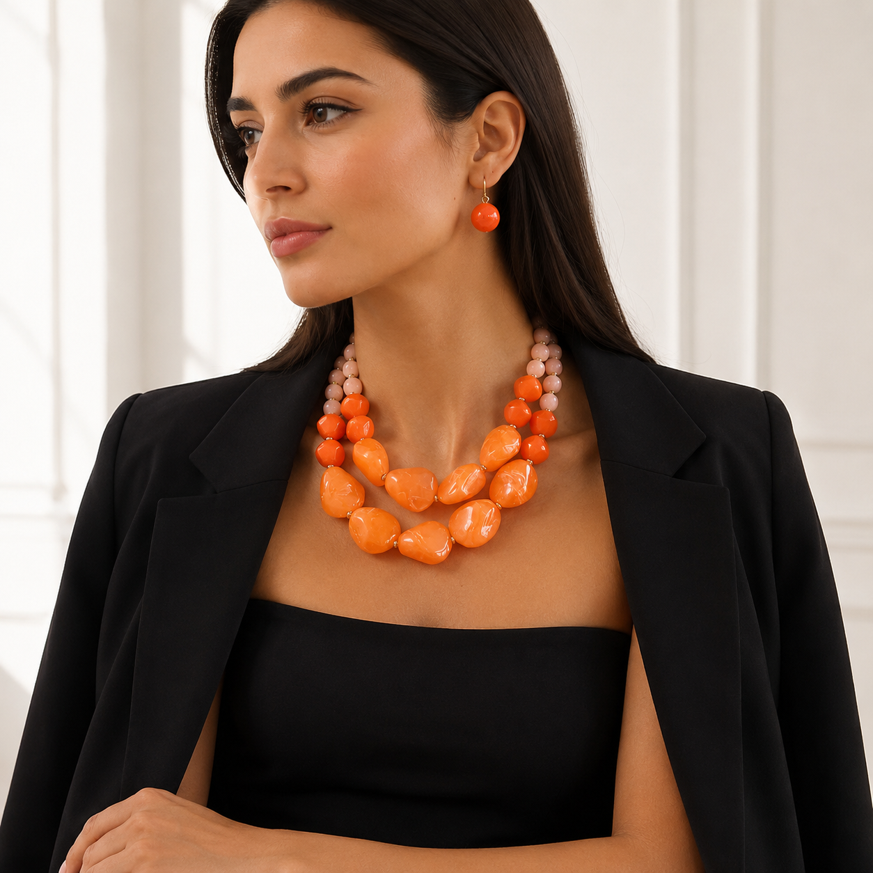 Twice the Charm Necklace & Earrings Set - 2 colors - Hello Baabs