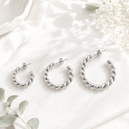 Twist & Shine Hoop Set - Gold or Silver - Hello Baabs