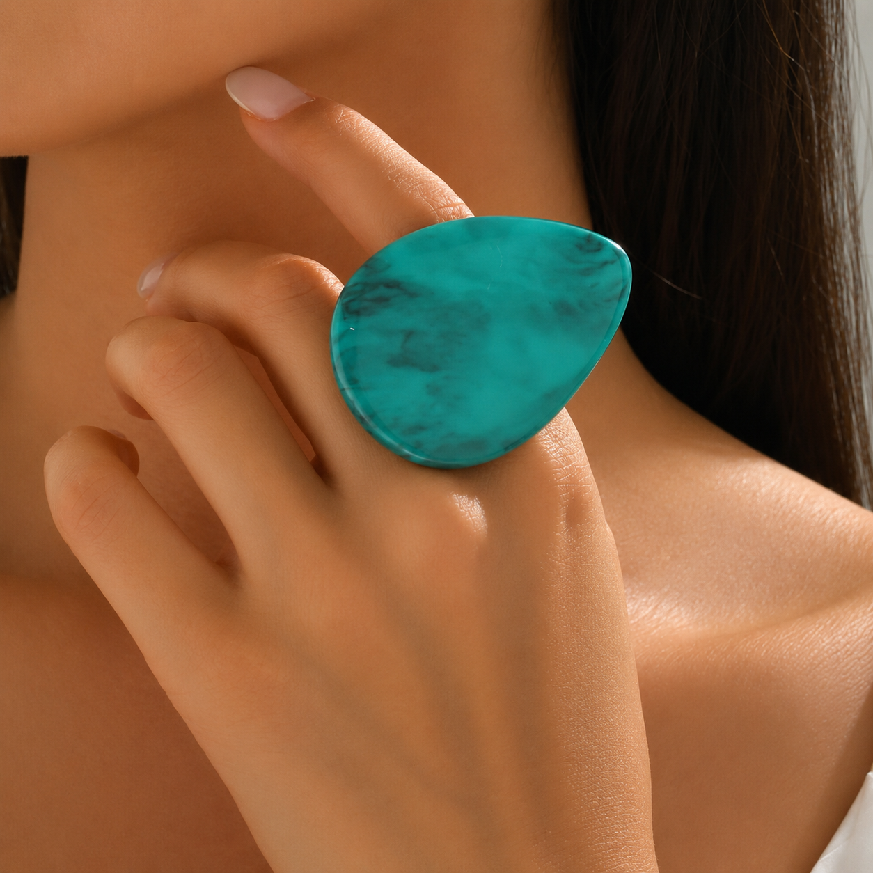 Velvet Era Teardrop Ring (size 8) - Hello Baabs
