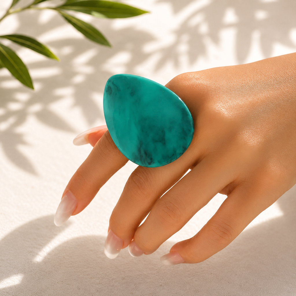 Velvet Era Teardrop Ring (size 8) - Hello Baabs