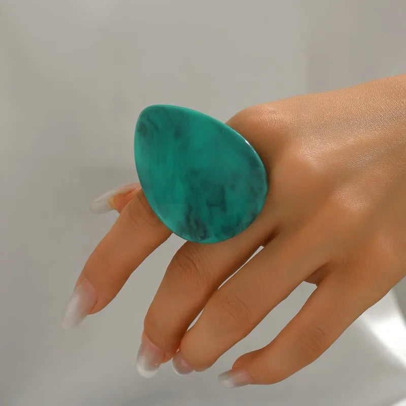 Velvet Era Teardrop Ring (size 8) - Hello Baabs LLC 
