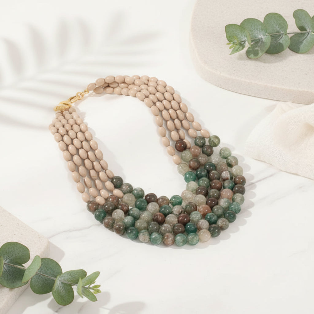 Verdant Ember Layers Necklace - Hello Baabs