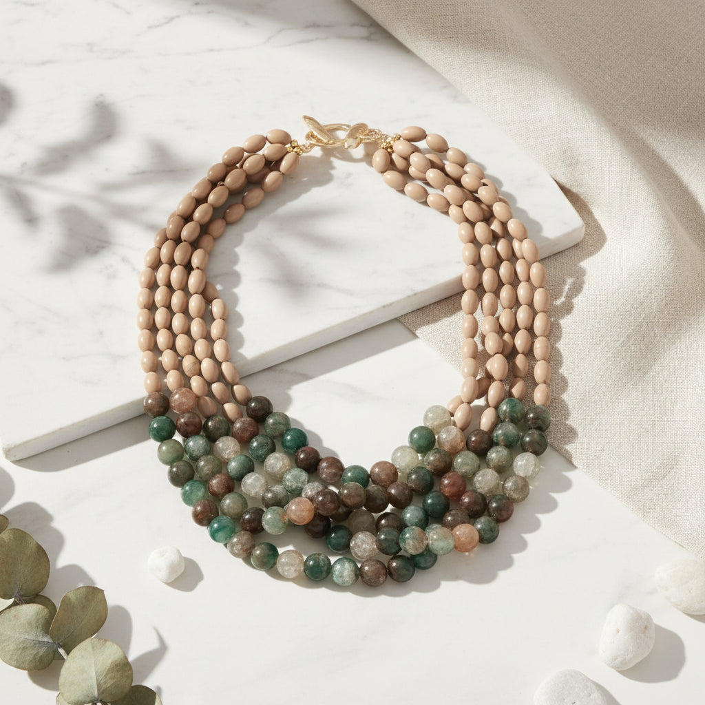 Verdant Ember Layers Necklace - Hello Baabs