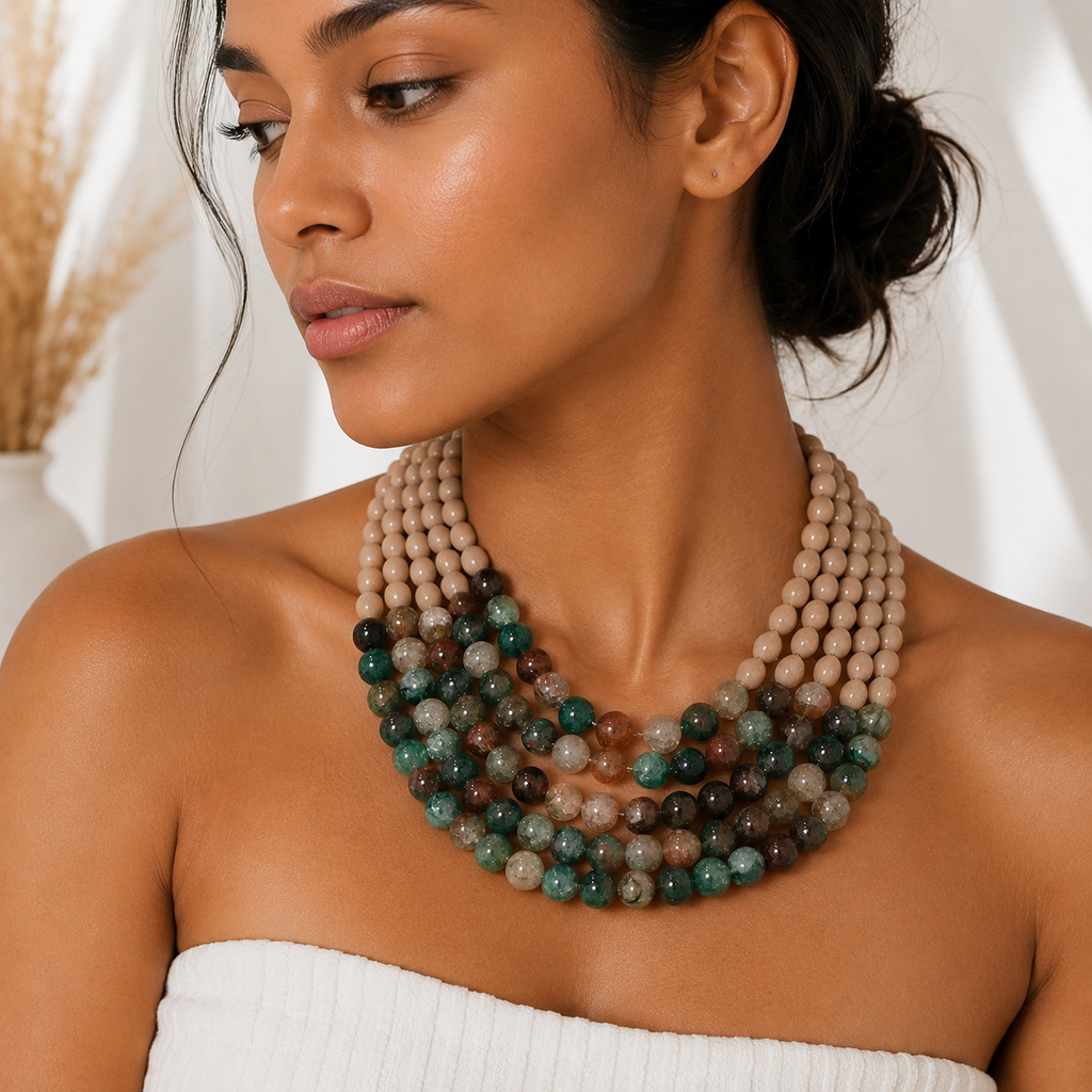 Verdant Ember Layers Necklace - Hello Baabs