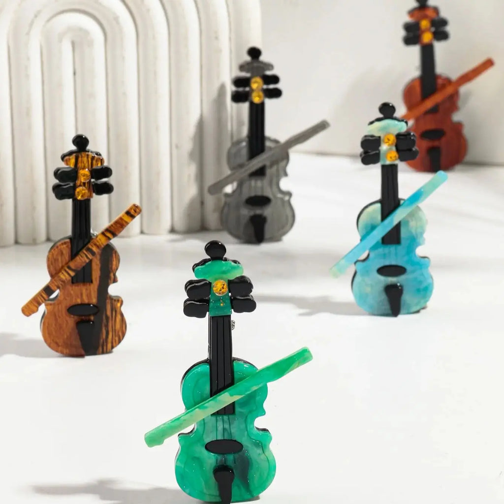 Violin Vibes Pin - 5 colors - Hello Baabs LLC 