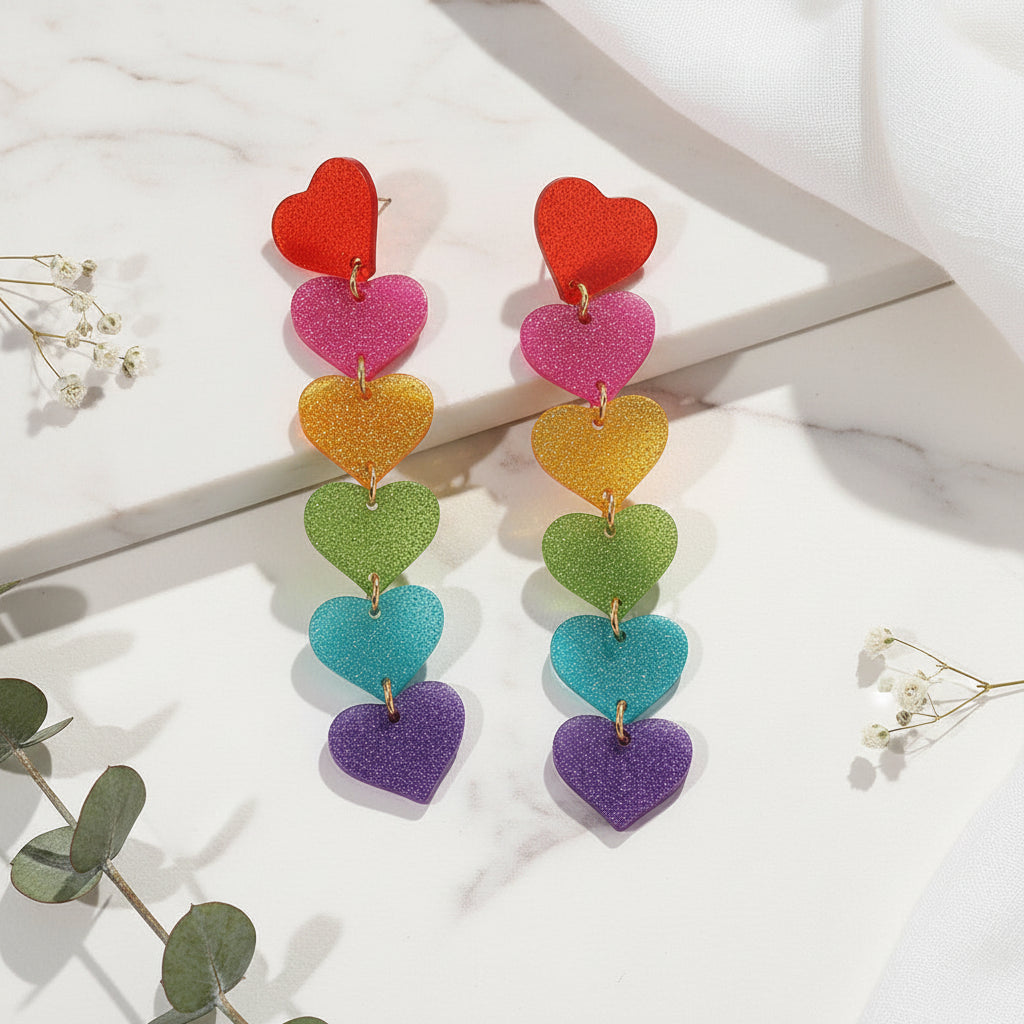 Vivid Heart Cascades - 3 colors - Hello Baabs