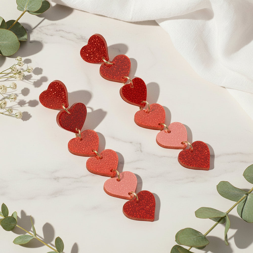 Vivid Heart Cascades - 3 colors - Hello Baabs