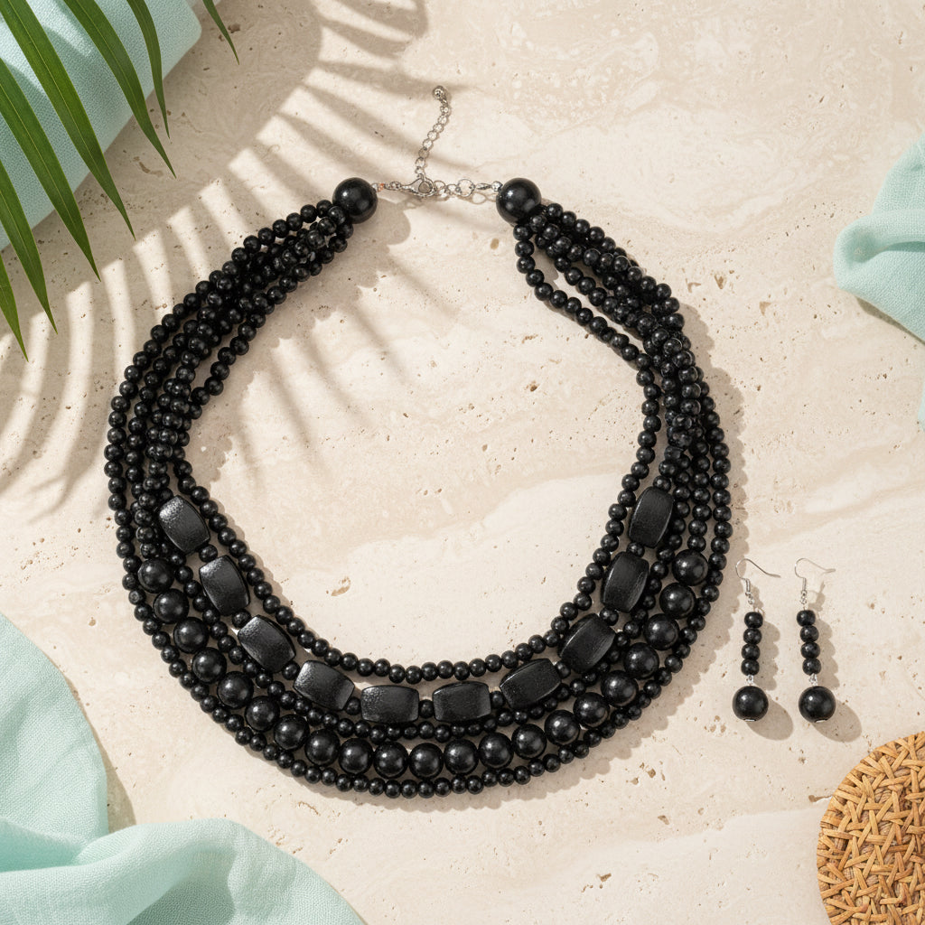 Vivid Spirit Necklace & Earrings Set - 6 colors - Hello Baabs