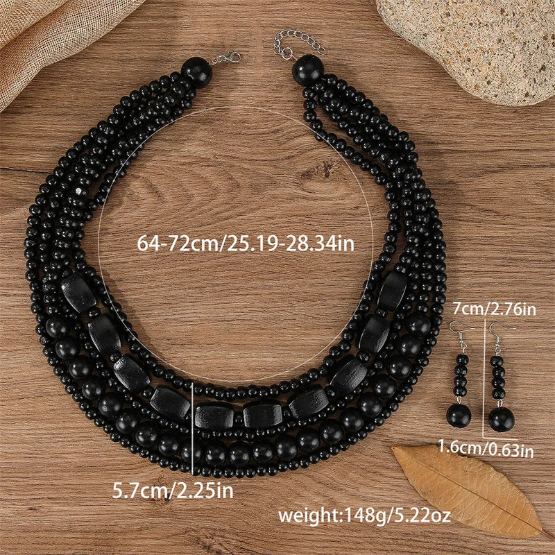 Vivid Spirit Necklace & Earrings Set - 6 colors - hello baabs 