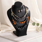 Vivid Vibes Layered Necklace & Earrings Set - 4 colors - Hello Baabs
