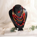 Vivid Vibes Layered Necklace & Earrings Set - 4 colors - Hello Baabs