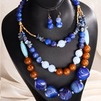 Vivid Vibes Layered Necklace & Earrings Set - 4 colors - hello baabs 