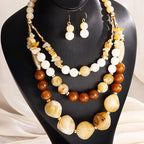 Vivid Vibes Layered Necklace & Earrings Set - 4 colors - hello baabs 