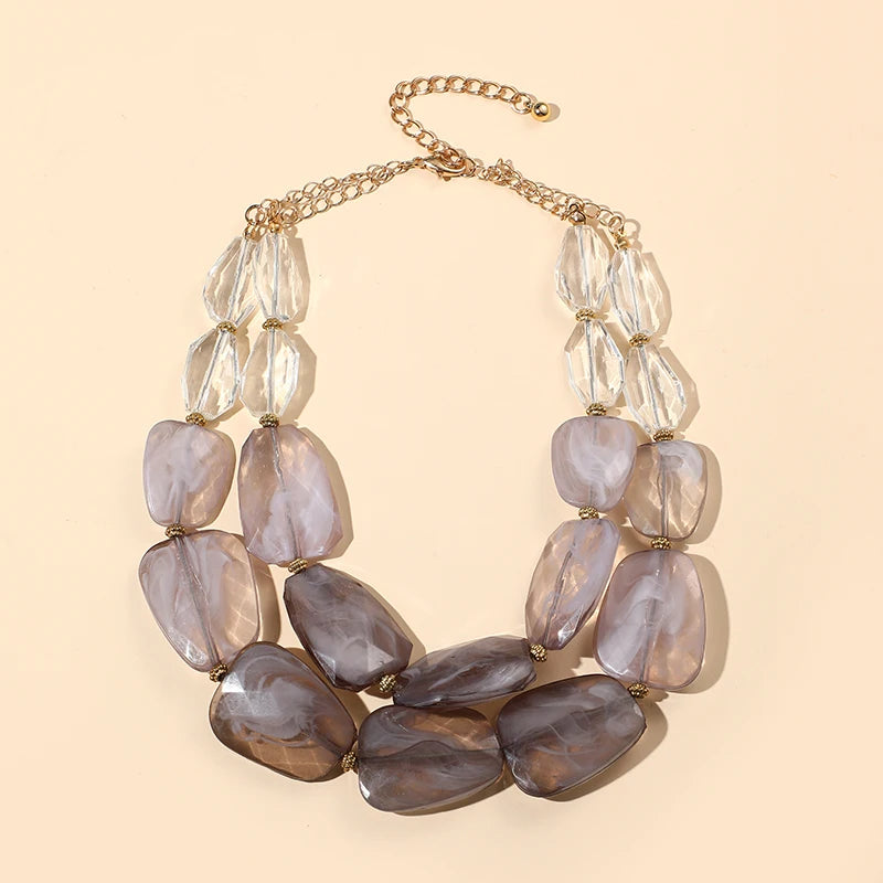 Vivid Verse Necklace Brownish Grey