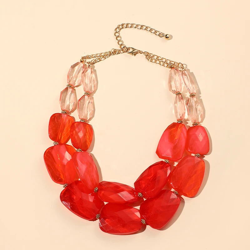 Vivid Verse Necklace Red