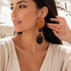 Walnut Wave Earrings - Hello Baabs LLC 