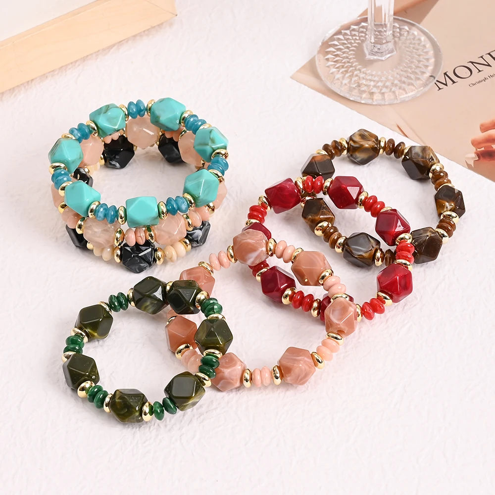 Wander Shape Stretch Bracelet - 7 colors - hello baabs 