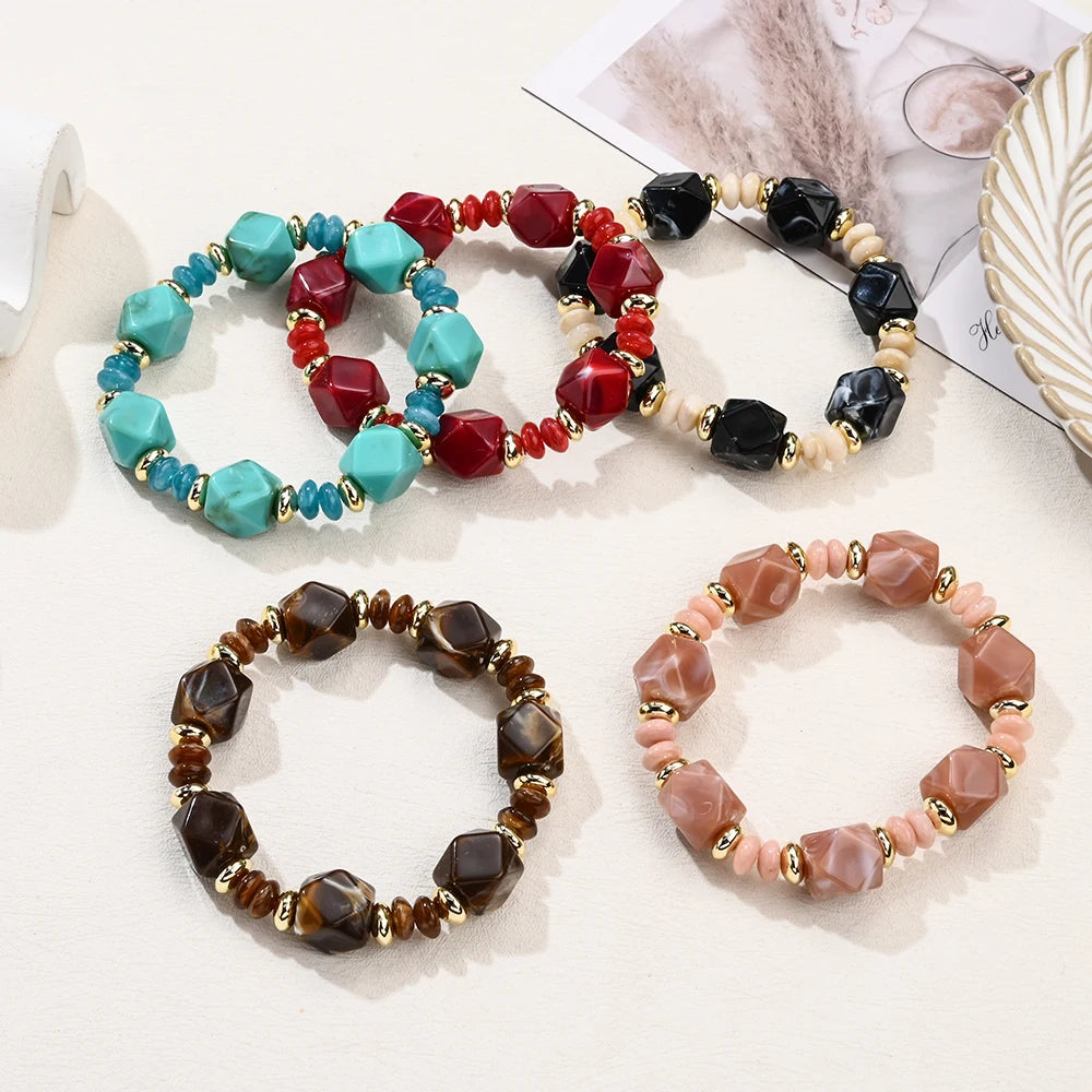 Wander Shape Stretch Bracelet - 7 colors - hello baabs 