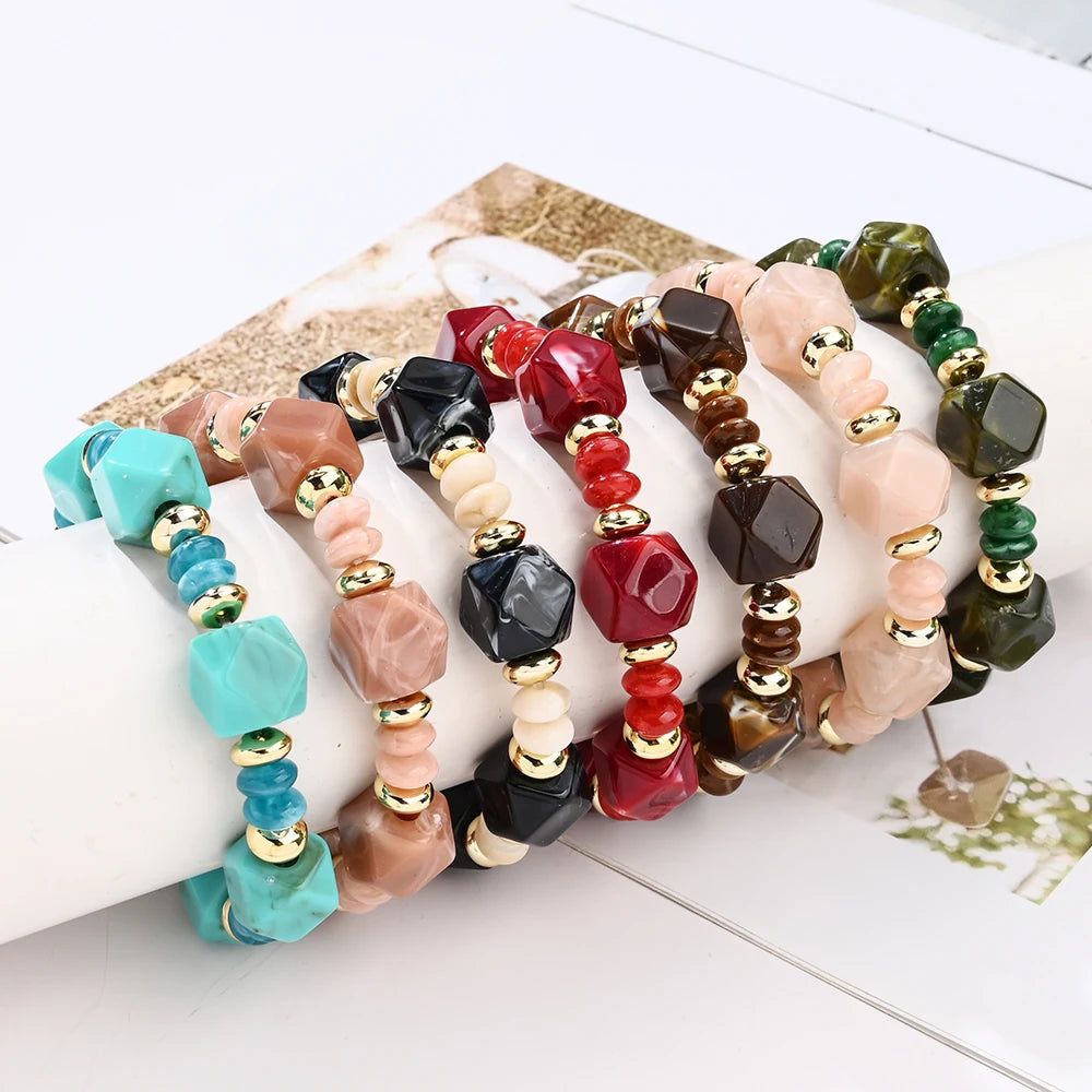 Wander Shape Stretch Bracelet - 7 colors - hello baabs 