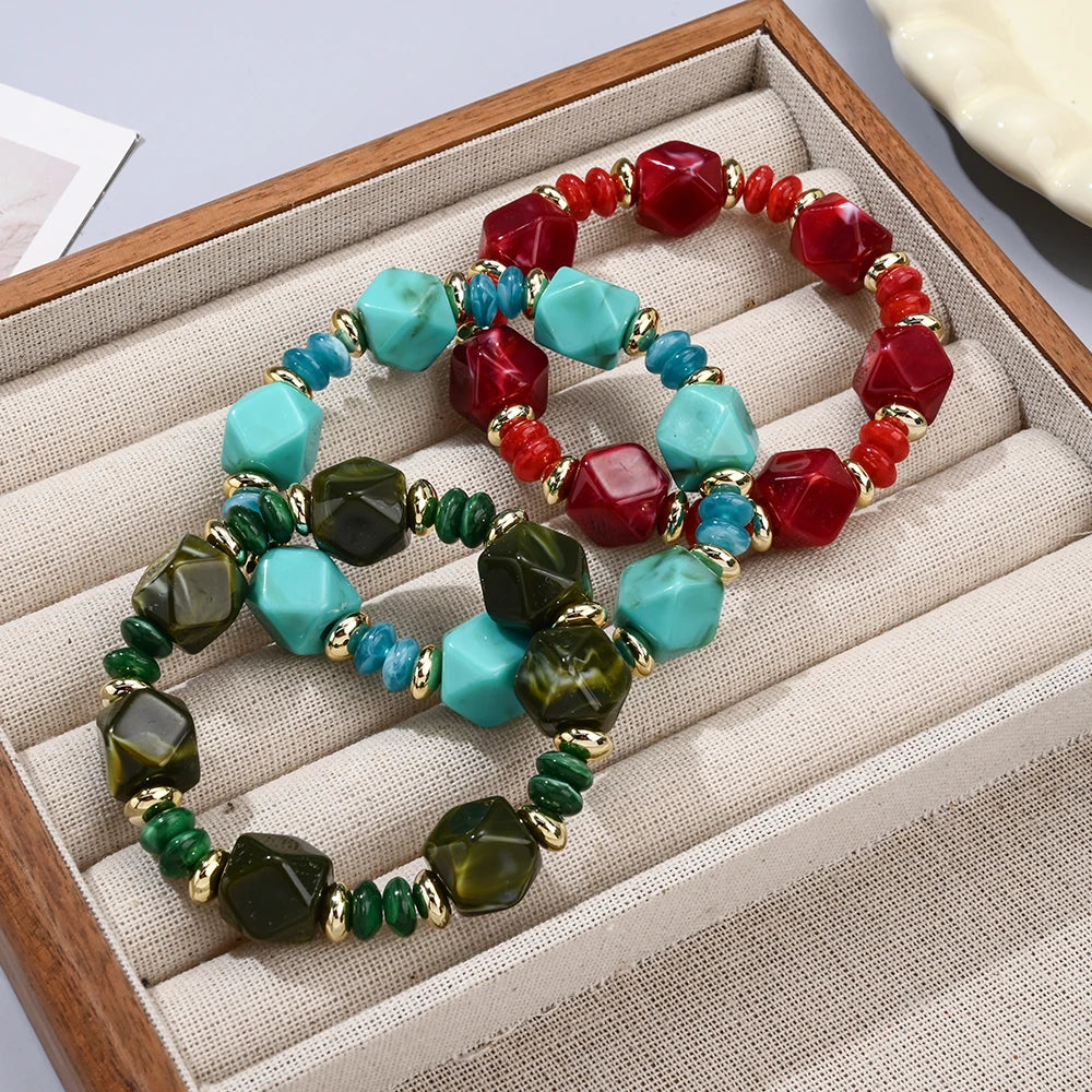 Wander Shape Stretch Bracelet - 7 colors - hello baabs 