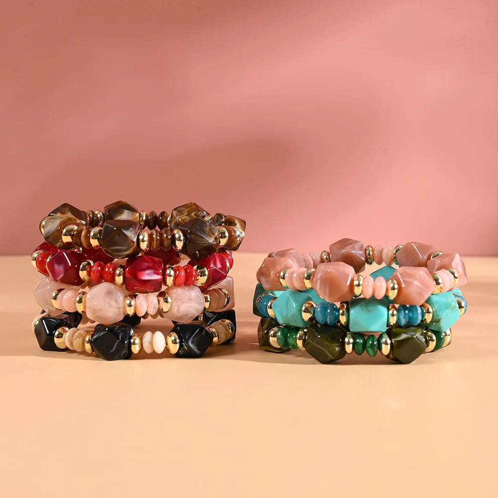 Wander Shape Stretch Bracelet - 7 colors - hello baabs 