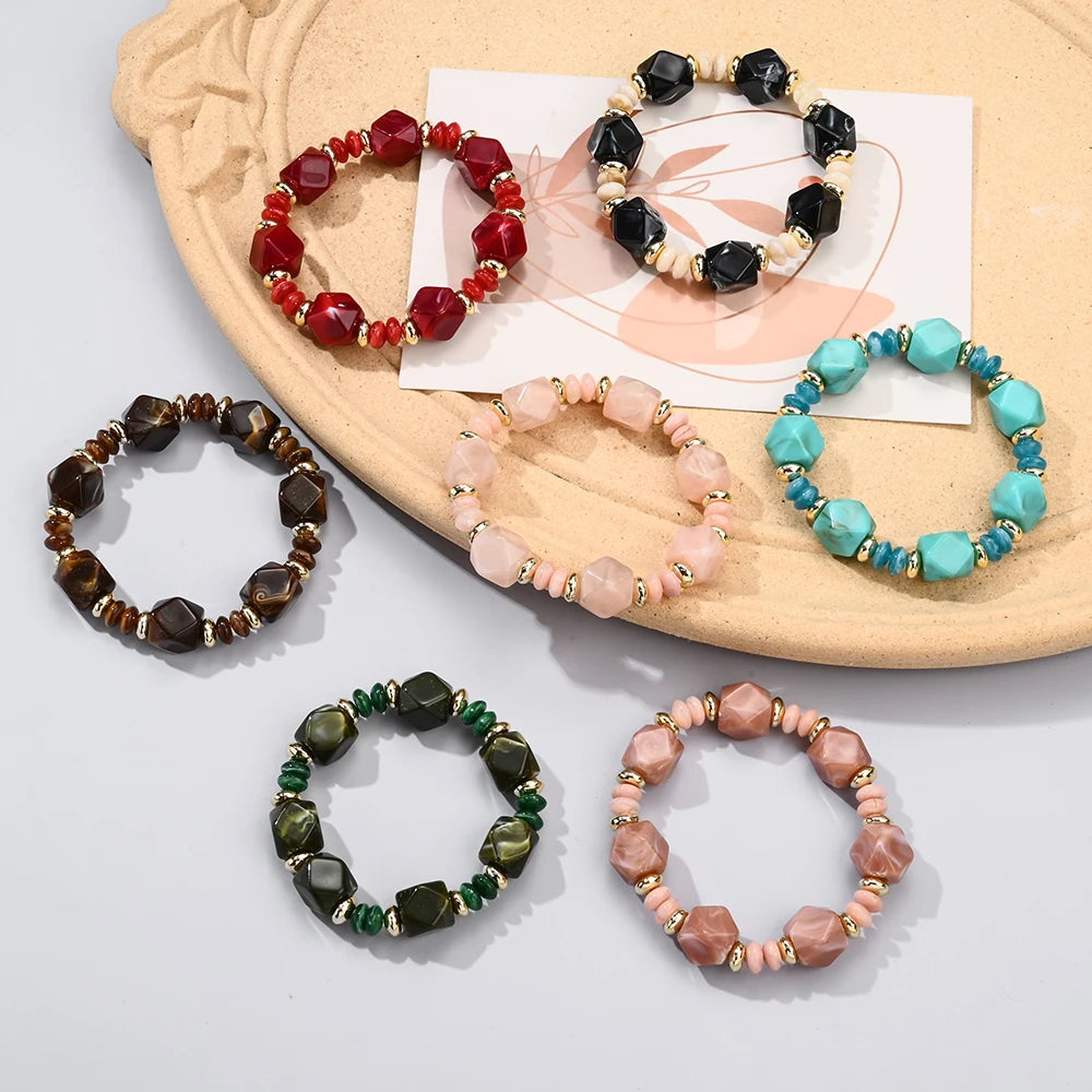 Wander Shape Stretch Bracelet - 7 colors - hello baabs 