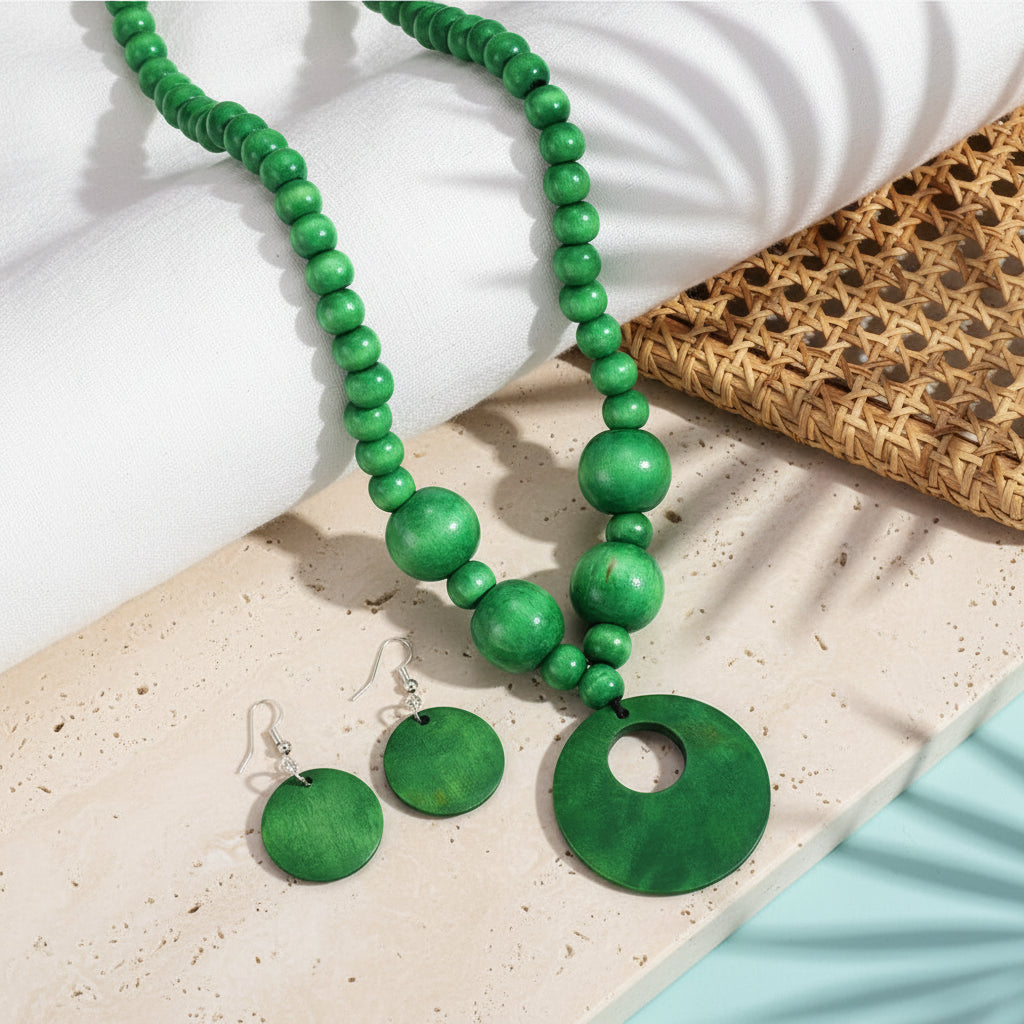 Wanderwood Harmony Necklace & Earrings Set - 6 colors - Hello Baabs