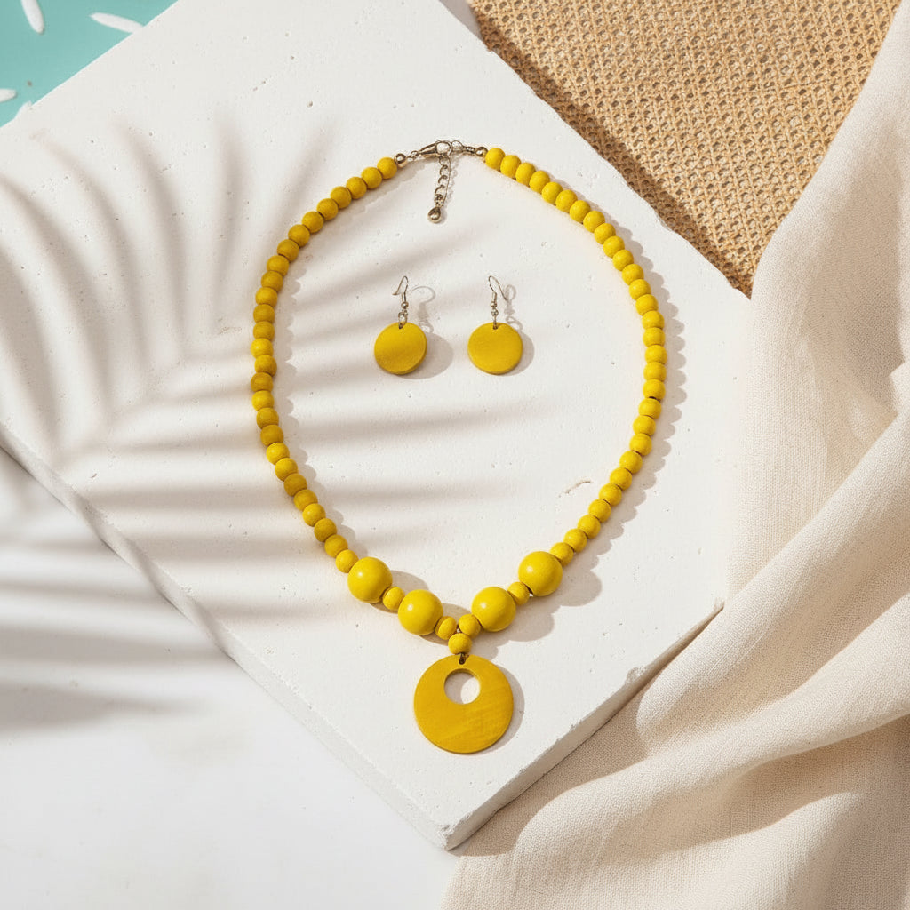 Wanderwood Harmony Necklace & Earrings Set - 6 colors - Hello Baabs