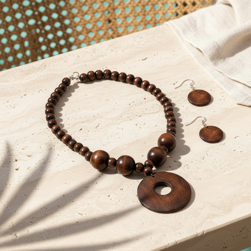Wanderwood Harmony Necklace & Earrings Set - 6 colors - Hello Baabs