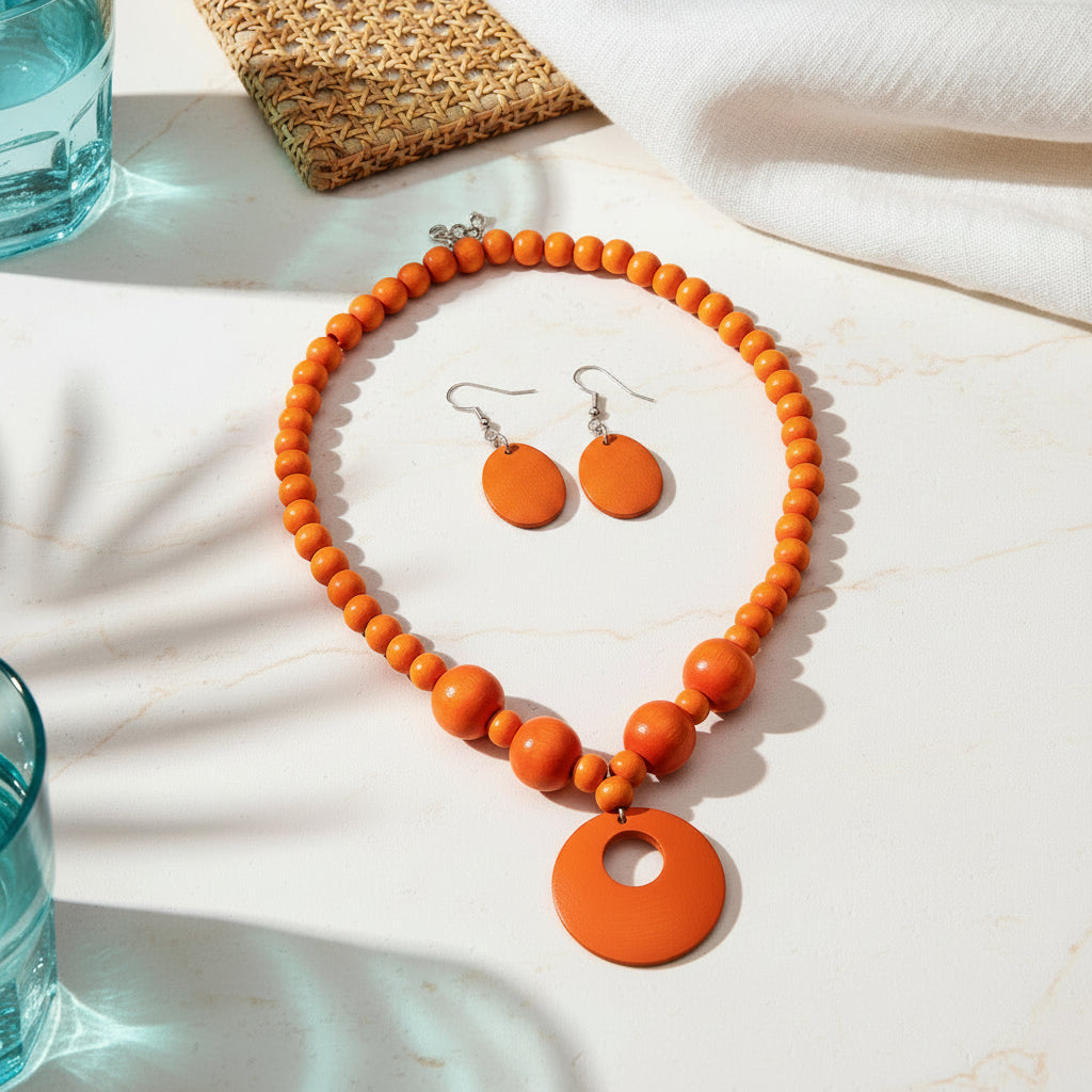 Wanderwood Harmony Necklace & Earrings Set - 6 colors - Hello Baabs