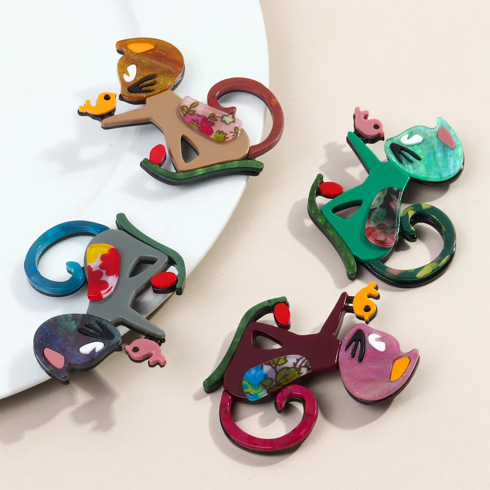 Whiskers & Wings Brooch - 4 colors - Hello Baabs