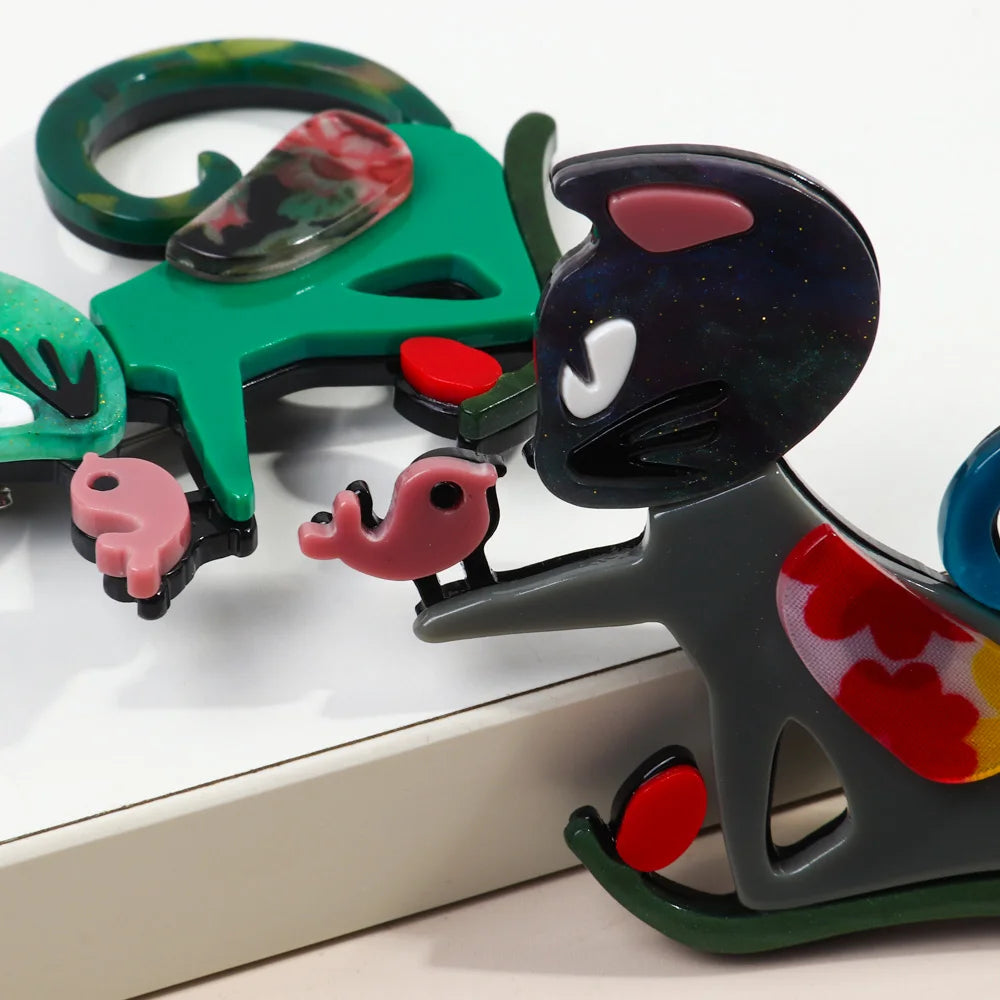 Whiskers & Wings Brooch - 4 colors - Hello Baabs