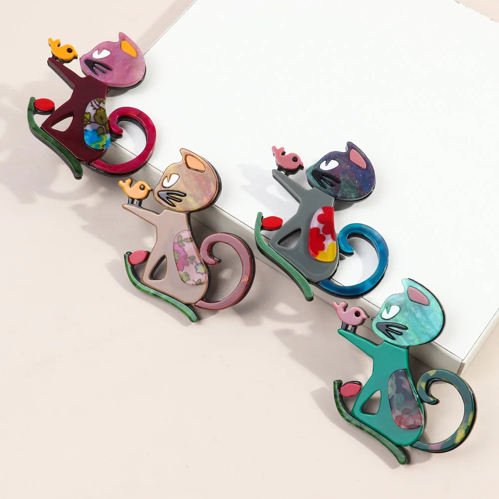 Whiskers & Wings Brooch - 4 colors - Hello Baabs